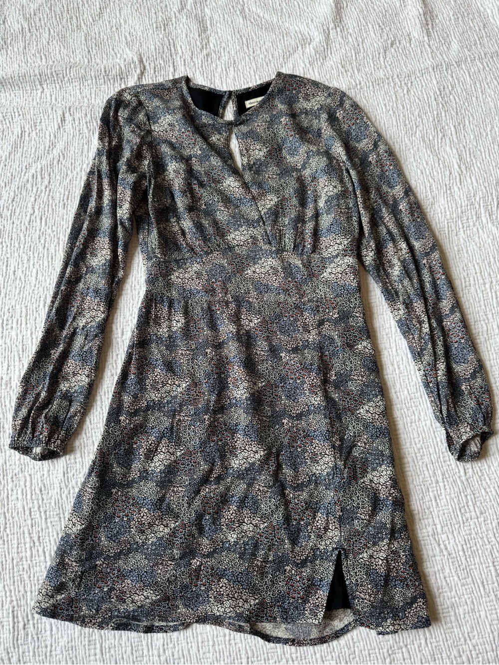 Abercrombie & Fitch Long Sleeve Printed A-Line Dress